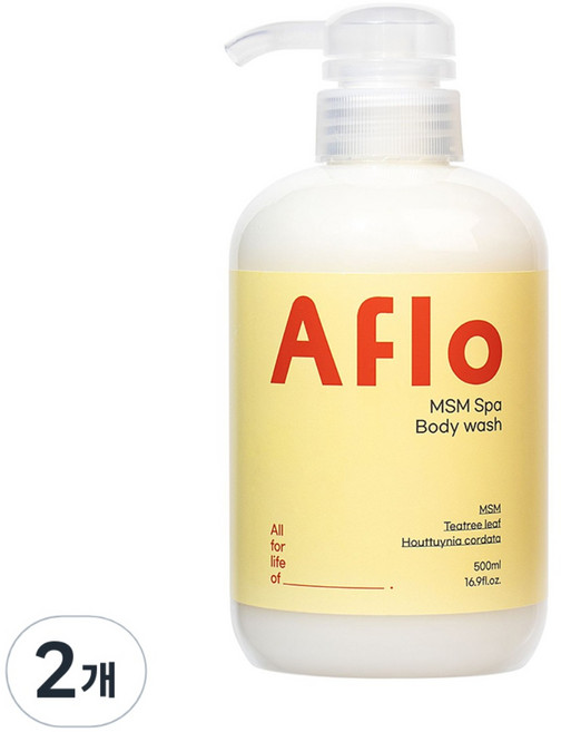 에이플로 매끈 촉촉 비건 식이유황 스파 바디워시 우디향, 2개, 500ml