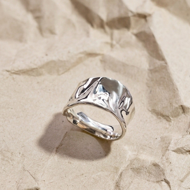 실버925 텍스처 은반지 크럼플 13 (Crumple 13_R58U)