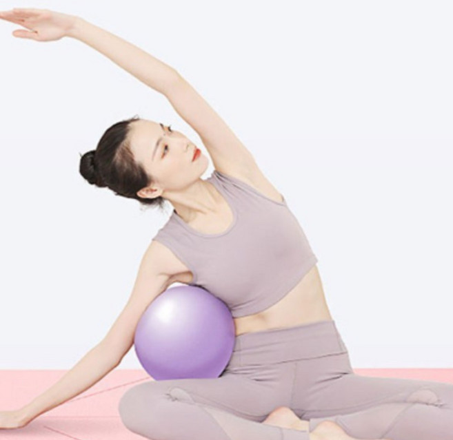 1+1 요가 필라테스 스트레칭 미니짐볼 25cm, 파스텔 퍼플 1+1