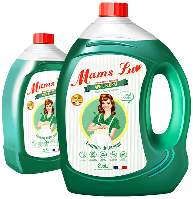 맘스럽 플로럴 액체세제 2.5LX1개 (3개구매시1개더) 실내건조용 프랑스기술력 프리미엄 고농축 세제, 2.5L, 1개