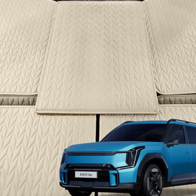 우주카카 EV9 리노 차박 평탄화매트 프리미엄 고강도 틈새연결 확장보드 바닥 트렁크 1P, 대형(1P), 코튼베이지, EV9(6인승)