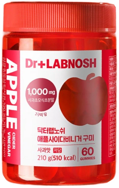 닥터랩노쉬 애플사이다비니거 구미 60p, 210g, 1개 - 쿠팡