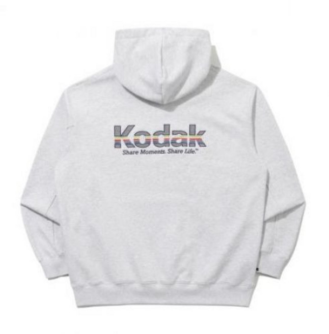 코닥 레인보우 후드 티셔츠 M.GREY
