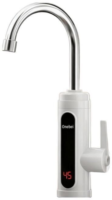 온수기 전기 수도꼭지 순간 온수기 순간온수기 화장실 세면대 순간온수기 가정용 수도꼭지형 화장실 세면대 전기 순간 온수기 LED 온도 디스플레이, 1개