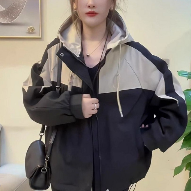 남녀 오버핏 기모 바람막이 코트 따뜻한 후드점퍼 패션 방한 융털 집업 트렌치코트