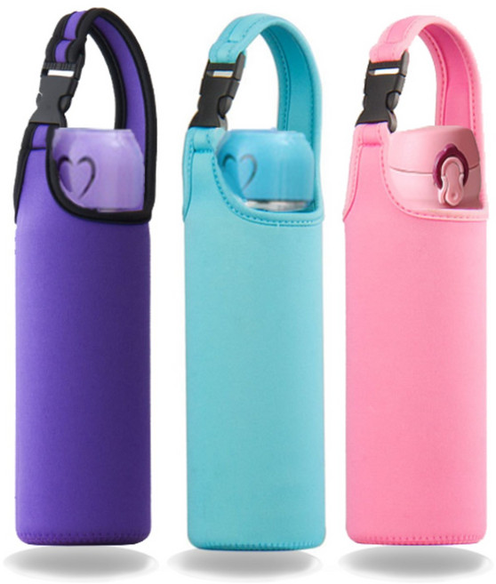 바시니아 핸디 보틀 물병 텀블러 파우치 3개세트 550ml, 1개, 10_퍼플 스카이 연핑크