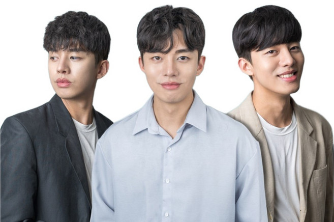 투애니위그 투블럭 남자가발 인모 abc 5종 _남자파마_스왈로펌_남자댄디컷 남자 정수리 부분가발, 1개, 애즈펌(자연검정-오른쪽에서왼쪽)