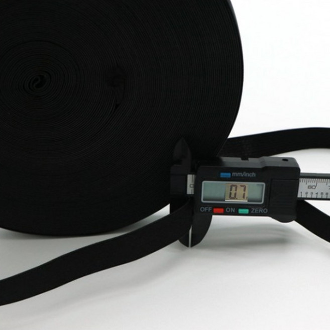 고무밴드 허리끈밴드 너비 2cm 40M 1롤, 1개, 블랙