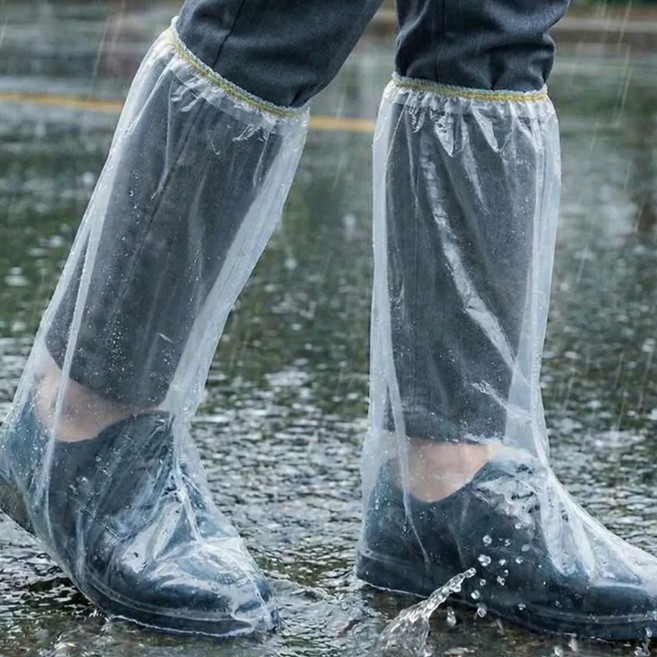 에이치지비 신발방수커버 레인 슈즈 장화형, 1세트, 투명