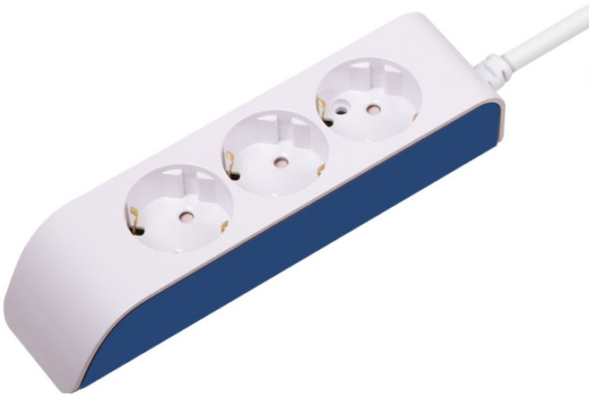 현대일렉트릭 하이탭 3구 2800W 접지 국산 안전멀티탭, 1개, 화이트, 1.5m