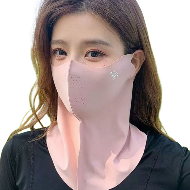 Velon 쿨 자외선차단 마스크 골프 스포츠, 핑크, 1개