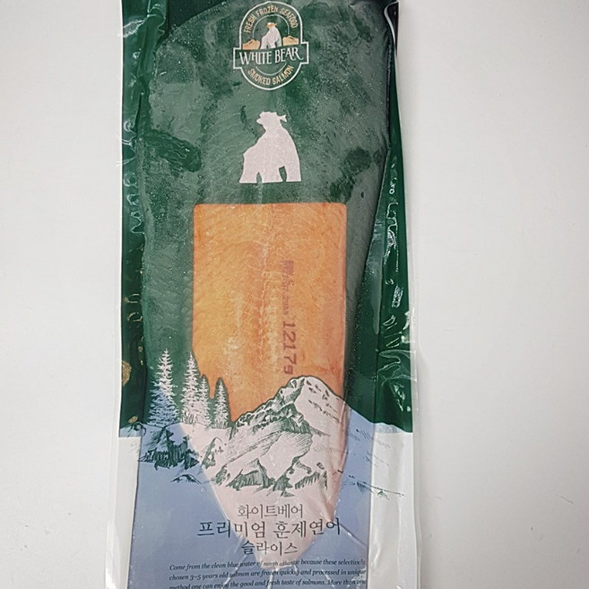 화이트베어 프리미엄 훈제연어 필렛 슬라이스 평균1kg 이상, 1개