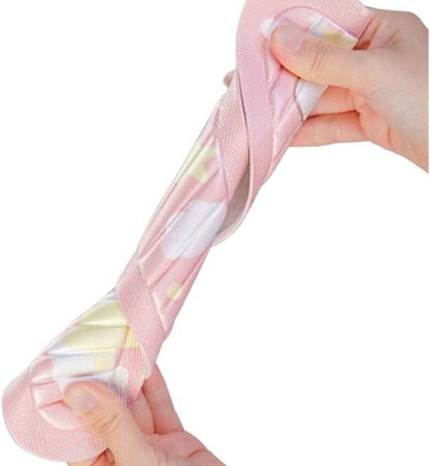 아이엔엠디 붙이는 변기 시트 커버 접착형 욕실 보온, 핑크