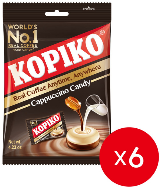 코피코 카푸치노 캔디, 120g, 6개