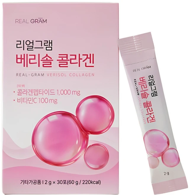 독일산 저분자 베리솔 콜라겐 1000mg 비오틴 엘라스틴 히알루론산 2g 30포, 6박스, 30회분 - 쿠팡