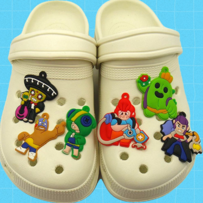 젤리라인 브롤스타즈 신발꾸미기 대형 파츠 세트, 5cm 브롤 6p