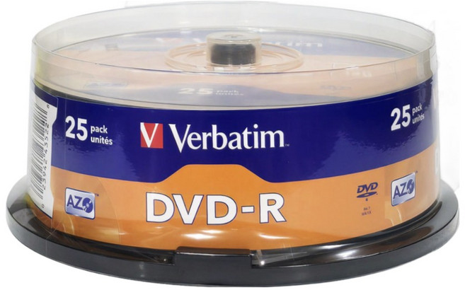 버바팀 DVD-R 25P CAKE 4.7GB 16배속 25장 공디스크, 1개, [케익통/25매]