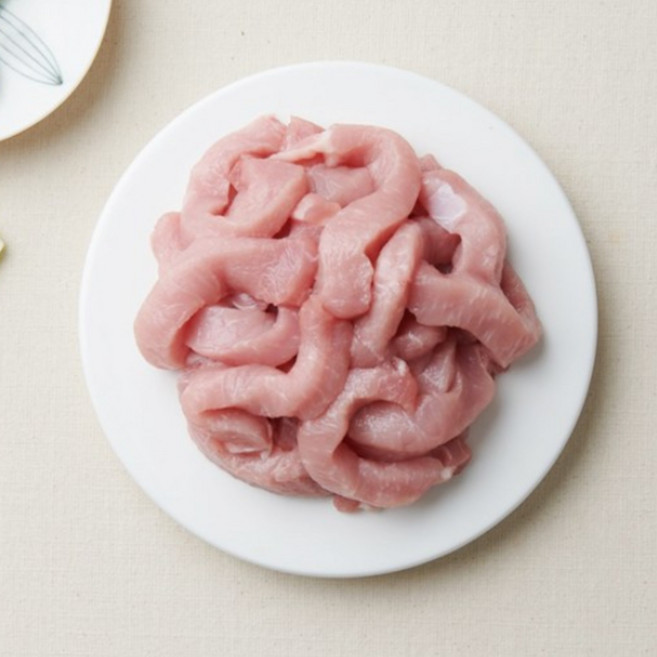 [농협안심한돈][냉장] 국내산 돼지 등심 500g 잡채용 돈까스용 탕수육용 카레용, 1개