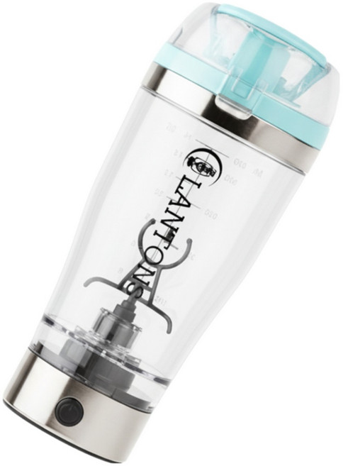 랜턴스 원터치 믹서 믹스 텀블러 충전식 휴대용 자동쉐이커, 스카이블루, 1개