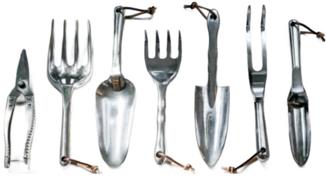 로그플랜츠 알루미늄 고급 분갈이삽 모종삽 텃밭농기구 미니삽 호미 꽃삽 갈퀴 7종, 알루미늄 분갈이삽소형, 1개