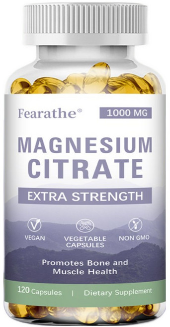 구연산마그네슘 1000mg - 식이보충제 근육이완 신경계통 뼈 심장건강 지원, 2개, 120회분