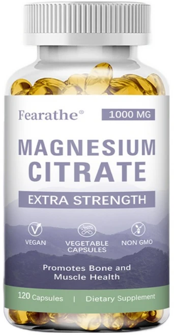구연산마그네슘 1000mg - 식이보충제 근육이완 신경계통 뼈 심장건강 지원, 3개, 120회분 - 쿠팡