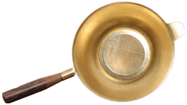 [오리엔티] 빈티지 골드 거름망 스트레이너 티 인퓨저, 1개