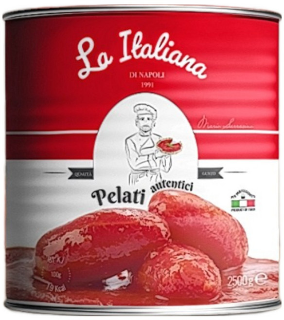 라이탈리아나 나폴리 저칼로리 100% 무설탕 토마토 홀 통조림, 2개, 400g