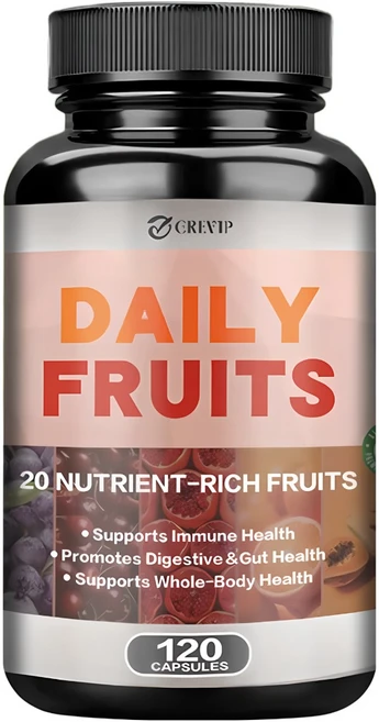 슈퍼푸드 과일 복합 추출물 캡슐 32종 프리미엄 과일 블렌드 항산화 지원 면역력 강화 영양 보충 100% 식물성 캡슐, 1개, 60정 - 쿠팡
