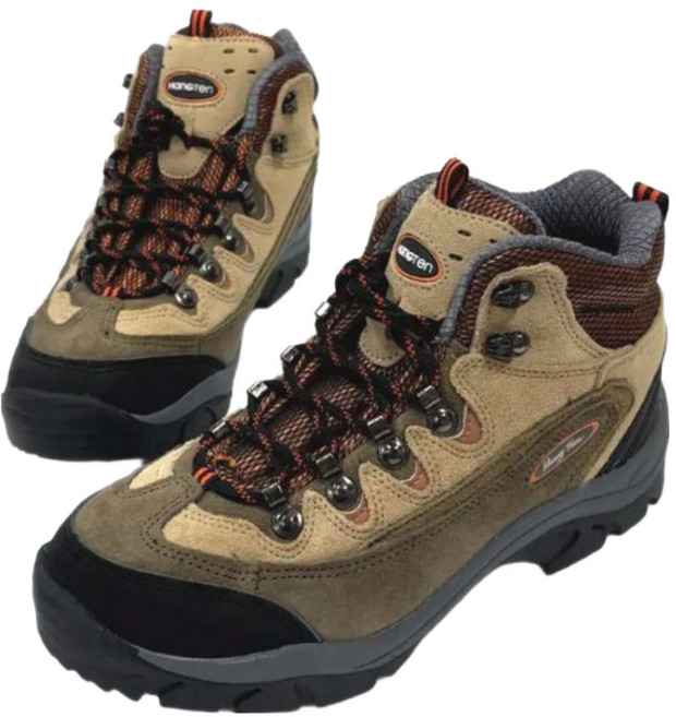 행텐 마운틴 천연소가죽 남성용 발목보호 등산화 트레킹화 군청 밤색