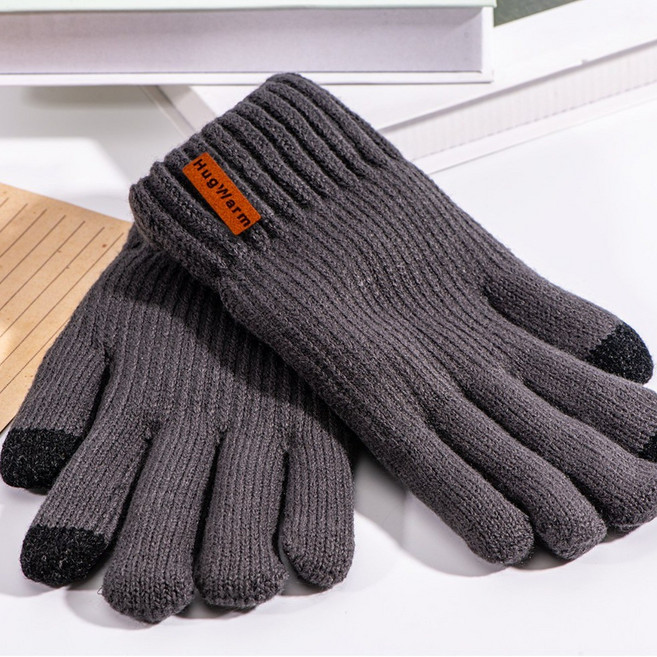 허그웜 프리미엄 남녀공용 스마트폰 터치 기모 니트장갑