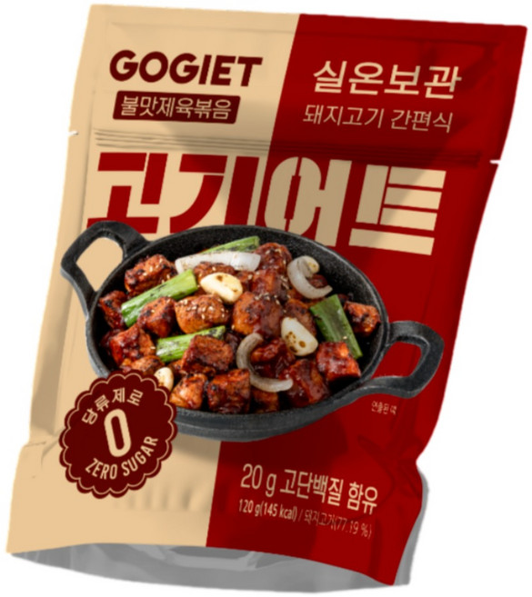 고기어트 바로먹는 실온보관 돼지고기 간편식 화끈한 불맛제육 단백질 식단 191kcal, 15개, 120g
