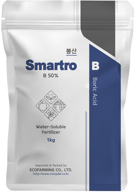 스마트로 B 수용성 붕산 비료 1kg 붕소 50% 이상, 1개