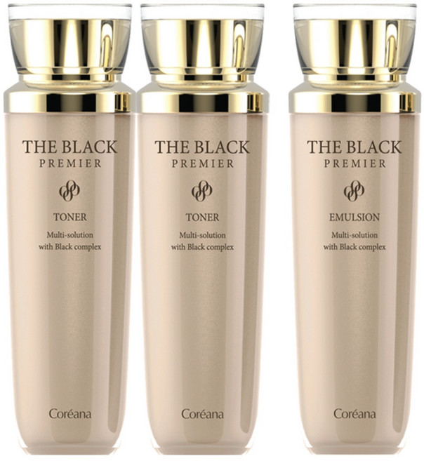 블랙푸드 영양 담은 코리아나 더블랙 프리미어 스킨 2개+로션 1개
