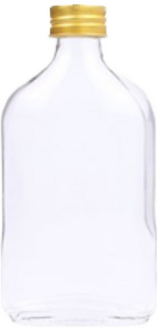 납작병200 유리병 1박스, 28파이 와인캡(소)/골드, 60개, 200ml