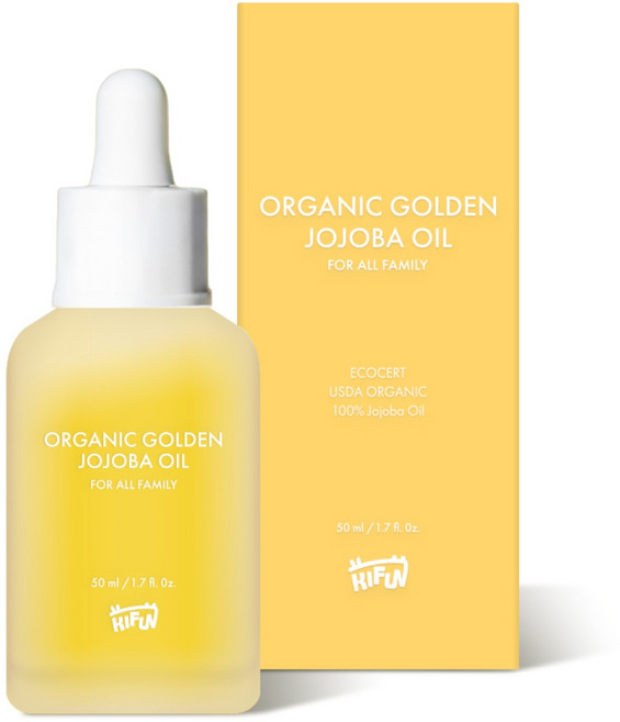 키펀 유기농 골든 호호바오일 100% 페이스 바디, 1개, 50ml