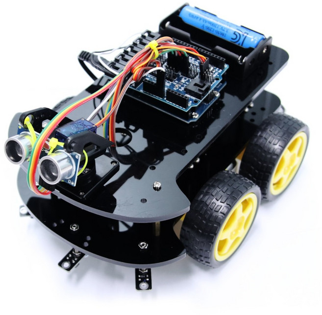 아두이노 4WD 자동차 풀(FULL) 조립키트, 18650 배터리 2개 및 홀더 미포함, 18650 배터리 충전기 미포함, 1개