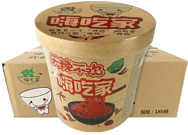 (배터짐) 중국라면 컵라면 하이츠쟈 쏸라펀 쏸라멘 (한박스/여섯개) (일요일&당일발송), 6개