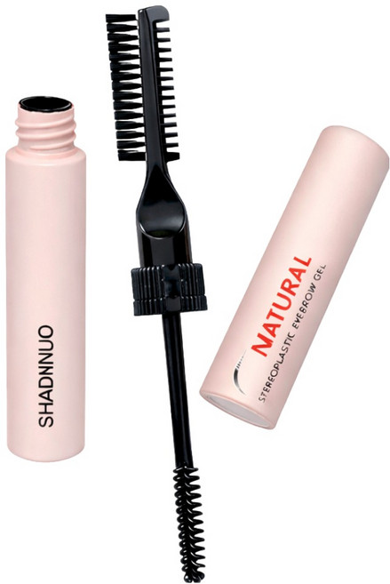 [차차앤코] 투명 브로우 픽서 눈썹젤 왁스 내추럴 자연눈썹결 브러쉬빗, 1개, 투명 브로우픽서