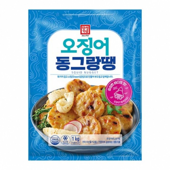한성기업 오징어 동그랑땡 300g+300g, 4개, 1kg