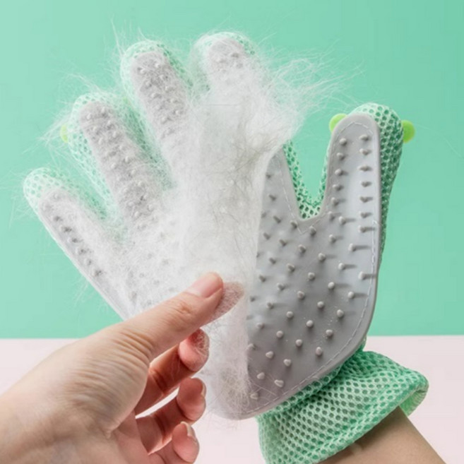 알뜰펫 고양이장갑빗 털갈이장갑 죽은털제거 청소빗 힐링, 민트, 2개