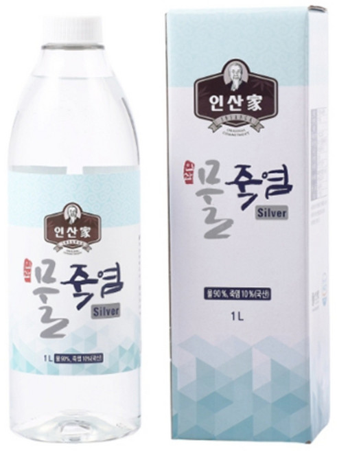 [인산가 물죽염 실버 1L X 2병 ] 인산죽염 9회죽염 죽염수 생활죽염 약소금 국내산 천일염, 2개