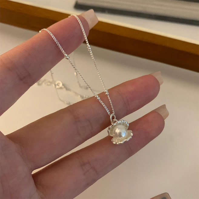 [쟈스민홈] S925 순은 조개 진주 펜던트 목걸이(케이스 증정)