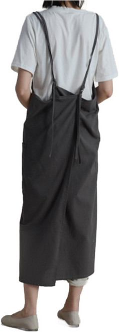 jh 순면 스트링 롱 앞치마 방수원단 (4컬러), 1개, 차콜 스트링