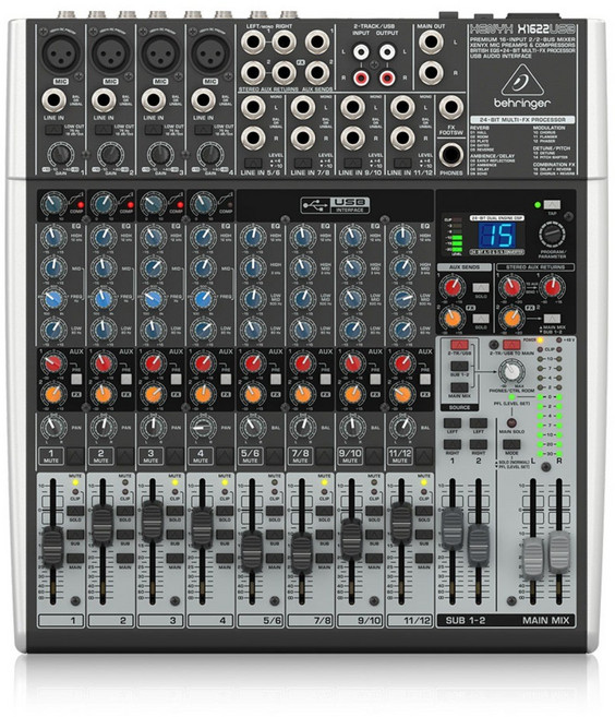 [베링거정품] 베링거 X1622USB 아날로그 믹서 16채널 오디오 믹서
