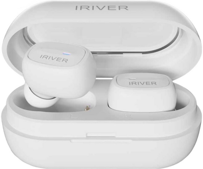 아이리버 무선 블루투스 커널형 이어폰 가벼운 TWS 생활방수 C타입 블루투스 이어셋 터치컨트롤 운동용 러닝 헬스 자전거 유튜브 인강 초경량 고화질음질 핸즈프리 IHT-A01, 화이트