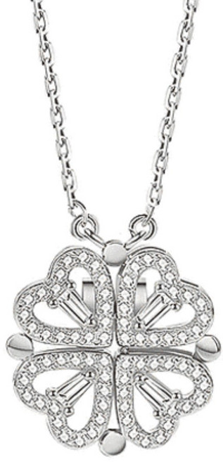 1/1+1사랑의 네잎클로버 목걸이 모던한 클로버 클로셰 목걸이 행운을 목에 걸다