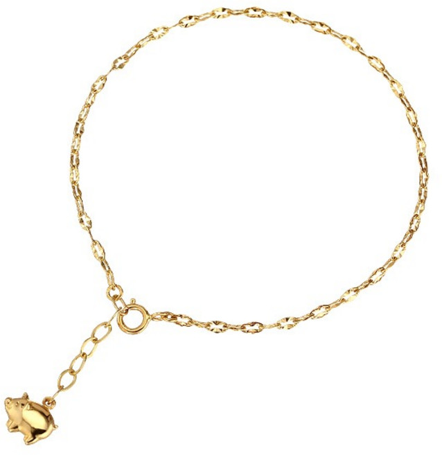 골드앤 14K 황금 복 돼지 브릴리 한줄 팔찌 YG