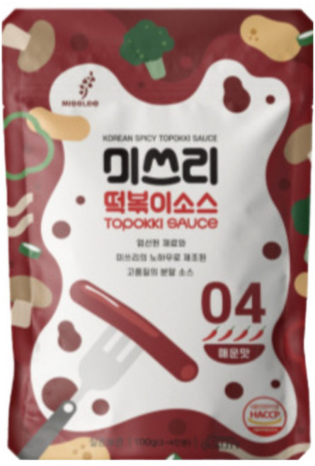 미쓰리 찰진 밀떡볶이 2인분 x 2세트(총4인분) 밀키트 아이스박스 (03 매콤한맛)