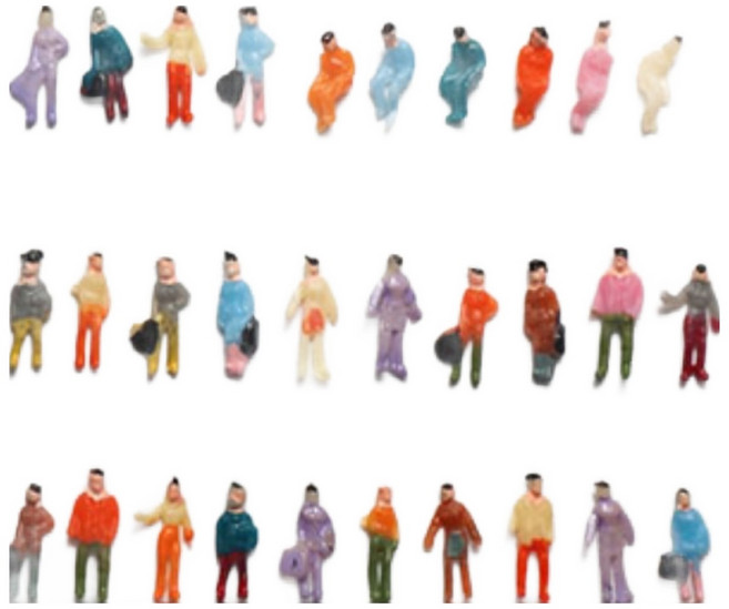 인체모형 칼라인체 사람모형 테라리움 디오라마 건축모형재료, 1:300(30p)